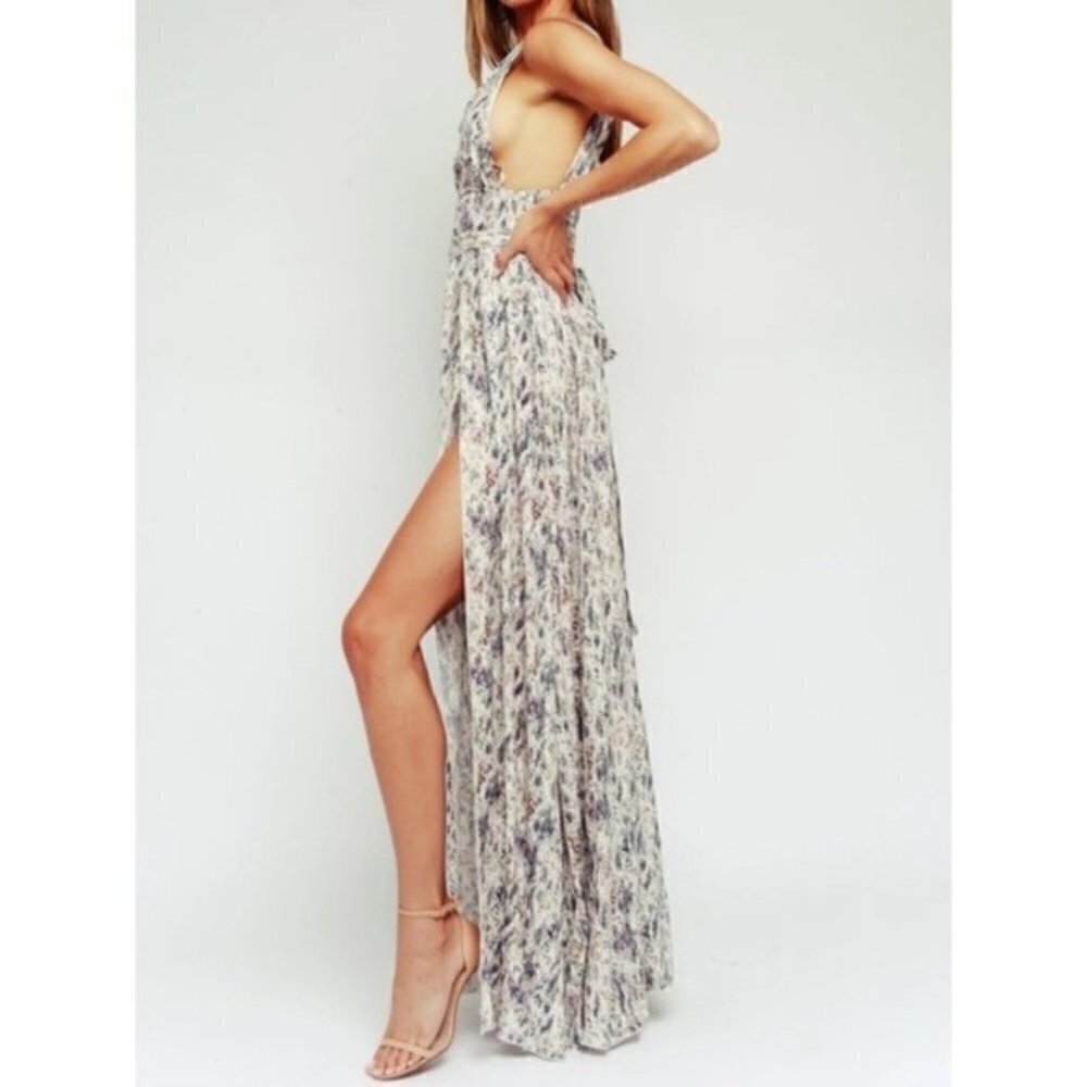 NEW Olivaceous Amy Blush Snake Print Maxi Dress S - Picture 2 of 15